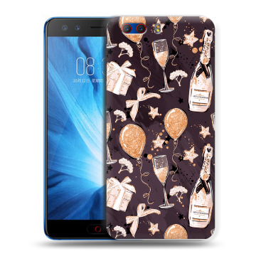 Силиконовый чехол на ZTE Nubia Z17 MiniS с принтом Новый год