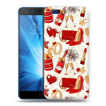 Силиконовый чехол на ZTE Nubia Z17 MiniS с принтом Новый год