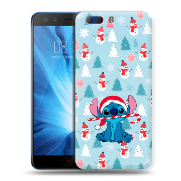 Силиконовый чехол на ZTE Nubia Z17 MiniS с принтом Стич Новый год Силиконовый чехол на ZTE Nubia Z17 MiniS с принтом Стич Новый год
