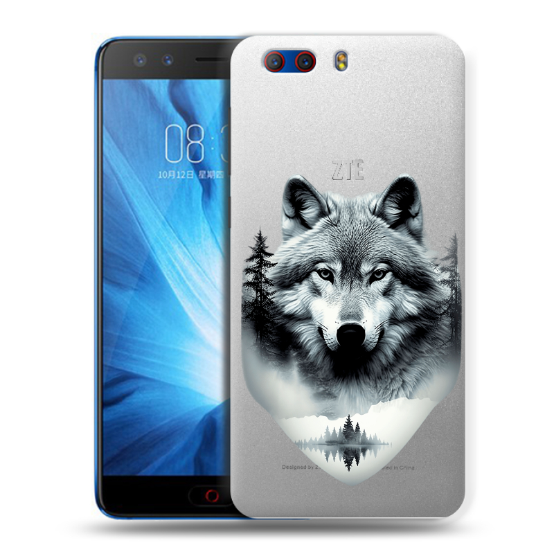 Силиконовый чехол на ZTE Nubia Z17 MiniS с принтом Волк в лесу Силиконовый чехол на ZTE Nubia Z17 MiniS с принтом Волк в лесу