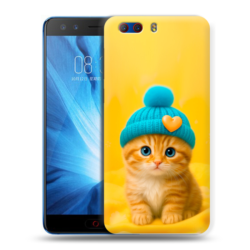 Силиконовый чехол на ZTE Nubia Z17 MiniS с принтом Котенок в шапке Силиконовый чехол на ZTE Nubia Z17 MiniS с принтом Котенок в шапке