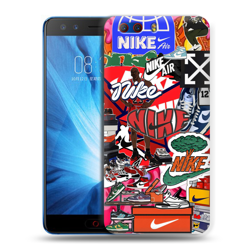 Силиконовый чехол на ZTE Nubia Z17 MiniS с принтом Найк Nike яркий Силиконовый чехол на ZTE Nubia Z17 MiniS с принтом Найк Nike яркий