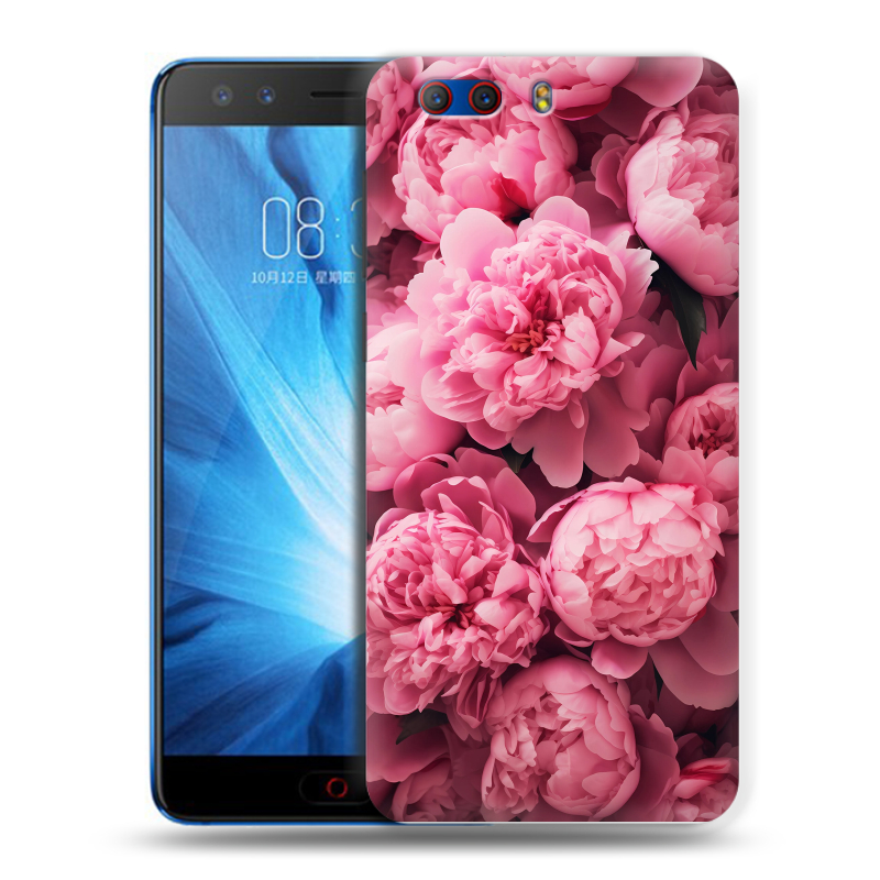 Силиконовый чехол на ZTE Nubia Z17 MiniS с принтом цветы пионы Силиконовый чехол на ZTE Nubia Z17 MiniS с принтом цветы пионы