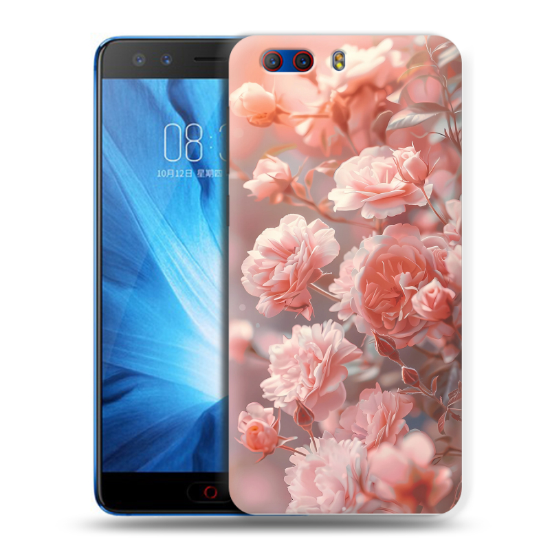 Силиконовый чехол на ZTE Nubia Z17 MiniS с принтом Розовые розы Силиконовый чехол на ZTE Nubia Z17 MiniS с принтом Розовые розы