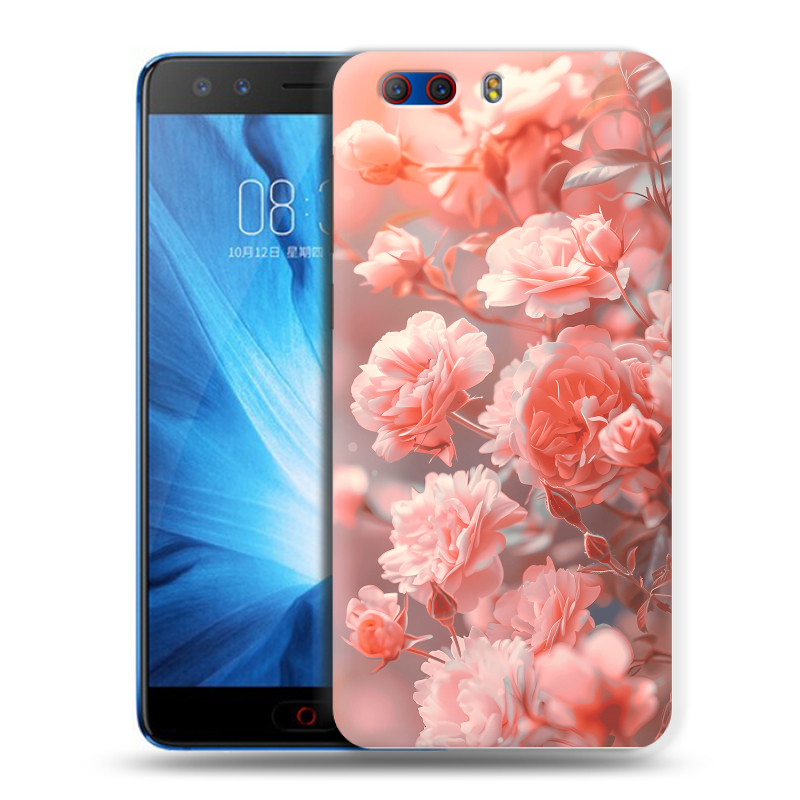Силиконовый чехол на ZTE Nubia Z17 MiniS с принтом Розы цветы Силиконовый чехол на ZTE Nubia Z17 MiniS с принтом Розы цветы