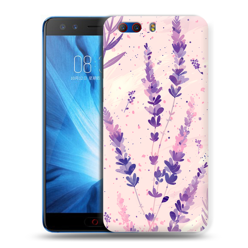 Силиконовый чехол на ZTE Nubia Z17 MiniS с принтом цветы лаванда Силиконовый чехол на ZTE Nubia Z17 MiniS с принтом цветы лаванда