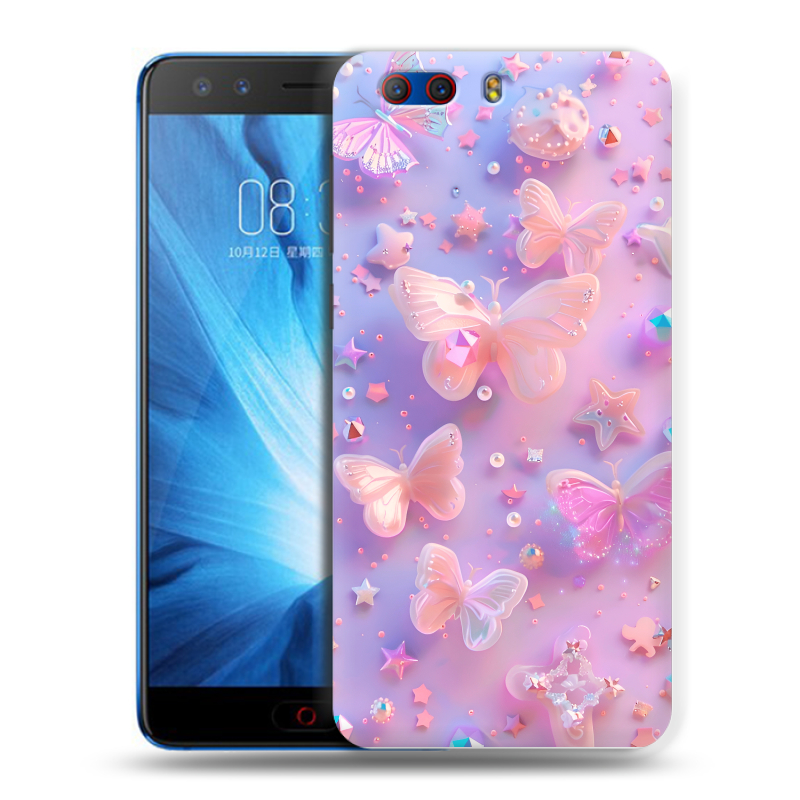 Силиконовый чехол на ZTE Nubia Z17 MiniS с принтом Бабочки Силиконовый чехол на ZTE Nubia Z17 MiniS с принтом Бабочки