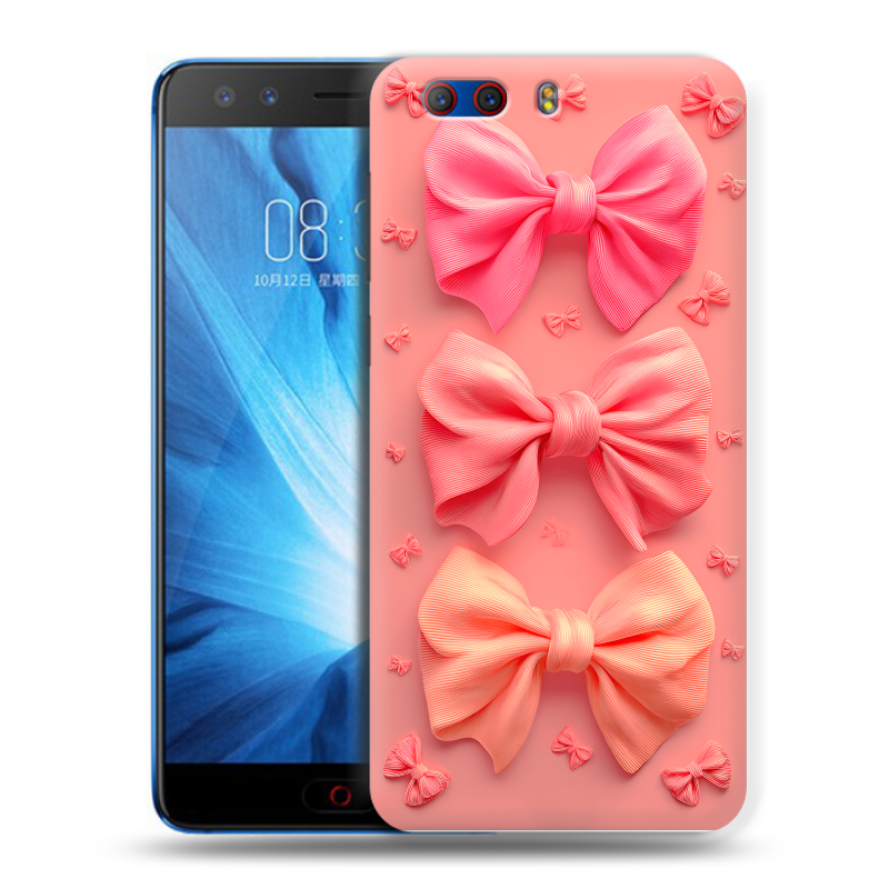 Силиконовый чехол на ZTE Nubia Z17 MiniS с принтом Розовые бантики Силиконовый чехол на ZTE Nubia Z17 MiniS с принтом Розовые бантики