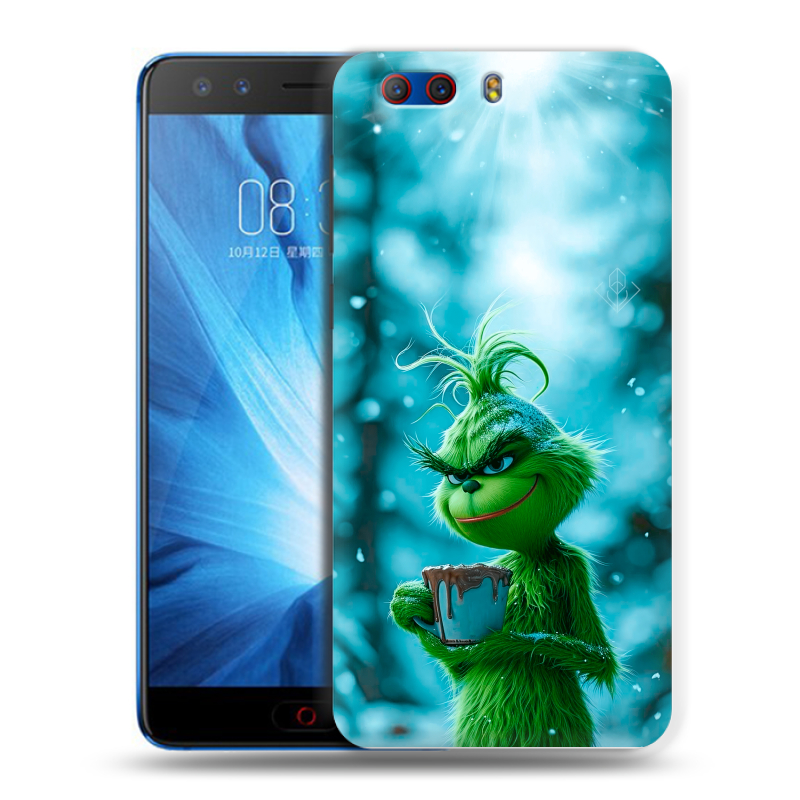 Силиконовый чехол на ZTE Nubia Z17 MiniS с принтом Новый год гринч Силиконовый чехол на ZTE Nubia Z17 MiniS с принтом Новый год гринч