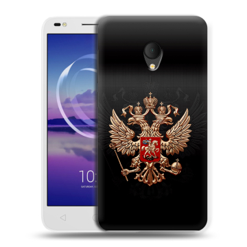 Силиконовый чехол на Alcatel U5 HD 5047d с принтом Герб России Силиконовый чехол на Alcatel U5 HD 5047d с принтом Герб России