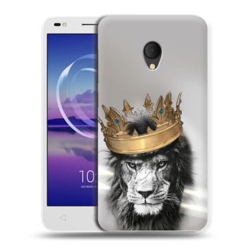 Силиконовый чехол на Alcatel U5 HD 5047d с принтом Лев с короной Силиконовый чехол на Alcatel U5 HD 5047d с принтом Лев с короной