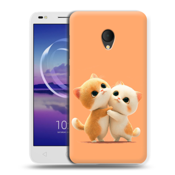Силиконовый чехол на Alcatel U5 HD 5047d с принтом Милые котики Силиконовый чехол на Alcatel U5 HD 5047d с принтом Милые котики