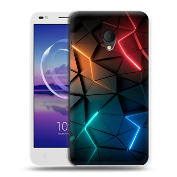 Силиконовый чехол на Alcatel U5 HD 5047d с принтом Абстракция неон Силиконовый чехол на Alcatel U5 HD 5047d с принтом Абстракция неон