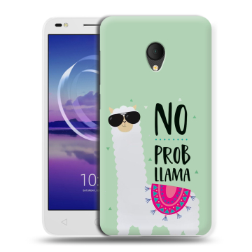 Силиконовый чехол на Alcatel U5 HD 5047d с принтом Лама Силиконовый чехол на Alcatel U5 HD 5047d с принтом Лама