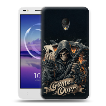 Силиконовый чехол на Alcatel U5 HD 5047d с принтом Скелет карты Силиконовый чехол на Alcatel U5 HD 5047d с принтом Скелет карты