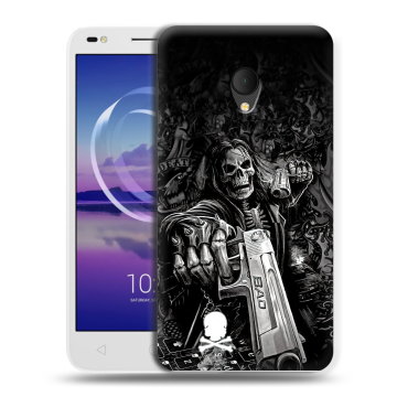 Силиконовый чехол на Alcatel U5 HD 5047d с принтом Скелет Силиконовый чехол на Alcatel U5 HD 5047d с принтом Скелет