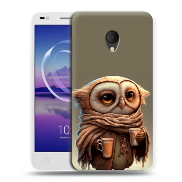 Силиконовый чехол на Alcatel U5 HD 5047d с принтом Сова Силиконовый чехол на Alcatel U5 HD 5047d с принтом Сова