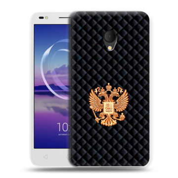 Силиконовый чехол на Alcatel U5 HD 5047d с принтом Герб России принт