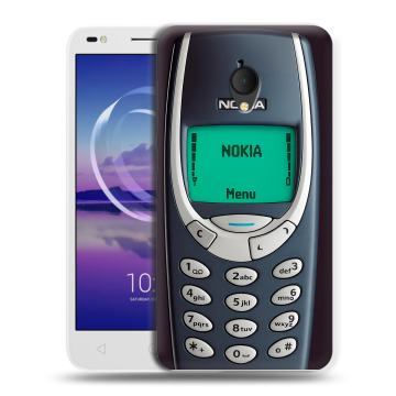Силиконовый чехол на Alcatel U5 HD 5047d с принтом Старый телефон Силиконовый чехол на Alcatel U5 HD 5047d с принтом Старый телефон