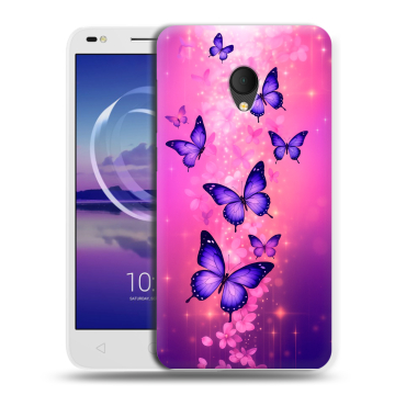 Силиконовый чехол на Alcatel U5 HD 5047d с принтом Бабочки