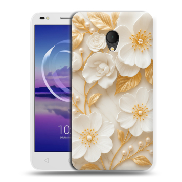 Силиконовый чехол на Alcatel U5 HD 5047d с принтом Цветы