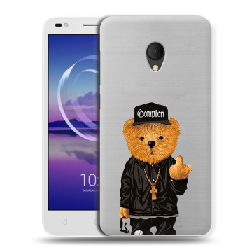 Силиконовый чехол на Alcatel U5 HD 5047d с принтом Мишка