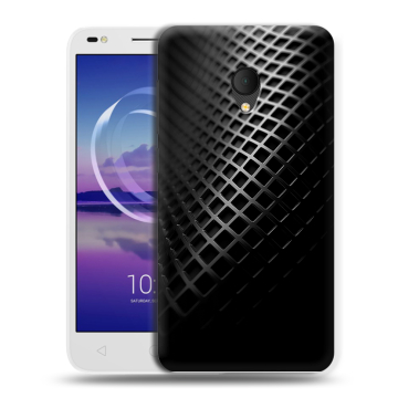Силиконовый чехол на Alcatel U5 HD 5047d с принтом Текстура металла