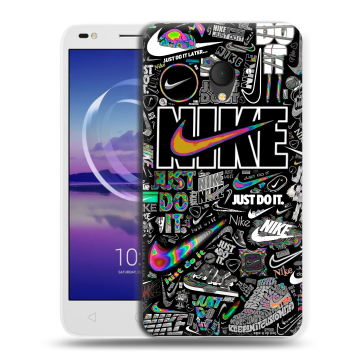 Силиконовый чехол на Alcatel U5 HD 5047d с принтом Найк Силиконовый чехол на Alcatel U5 HD 5047d с принтом Найк