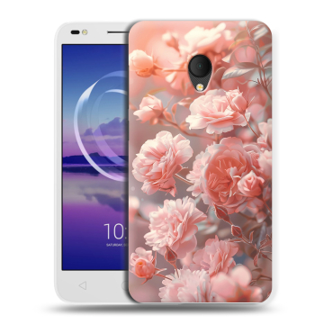 Силиконовый чехол на Alcatel U5 HD 5047d с принтом Розовые розы