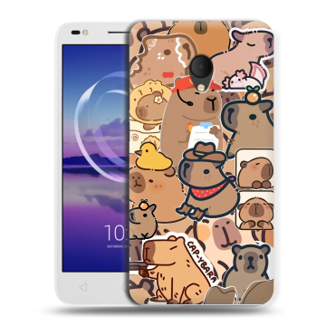 Силиконовый чехол на Alcatel U5 HD 5047d с принтом капибара
