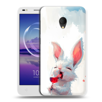 Силиконовый чехол на Alcatel U5 HD 5047d с принтом кролик зайчик