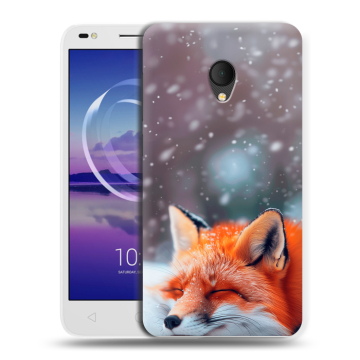 Силиконовый чехол на Alcatel U5 HD 5047d с принтом лиса