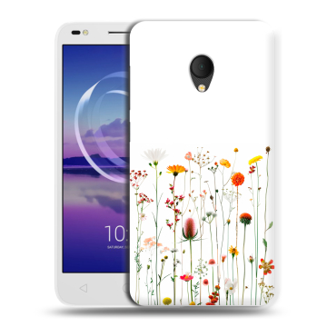 Силиконовый чехол на Alcatel U5 HD 5047d с принтом цветы