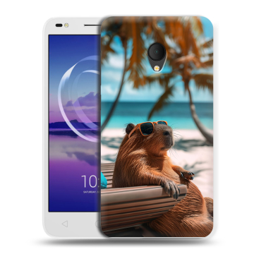 Силиконовый чехол на Alcatel U5 HD 5047d с принтом Капибара