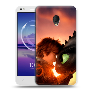 Силиконовый чехол на Alcatel U5 HD 5047d с принтом Как приручить дракона