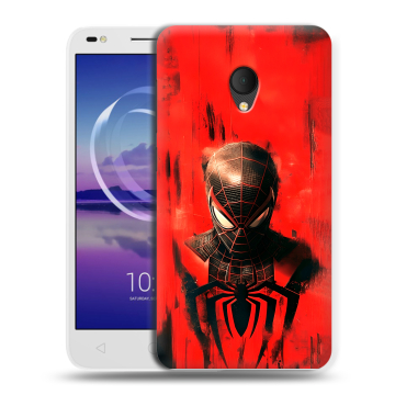 Силиконовый чехол на Alcatel U5 HD 5047d с принтом человек паук spiderman