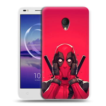 Силиконовый чехол на Alcatel U5 HD 5047d с принтом Дедпул Deadpool