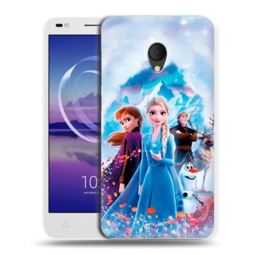 Силиконовый чехол на Alcatel U5 HD 5047d с принтом Холодное сердце Frozen