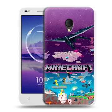 Силиконовый чехол на Alcatel U5 HD 5047d с принтом Майнкрафт Minecraft