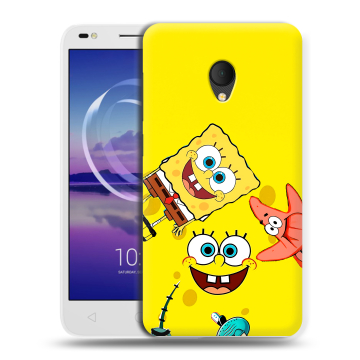 Силиконовый чехол на Alcatel U5 HD 5047d с принтом Спанч боб Спанчбоб