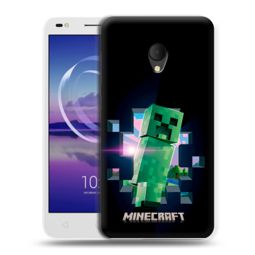 Силиконовый чехол на Alcatel U5 HD 5047d с принтом Майнкрафт Minecraft