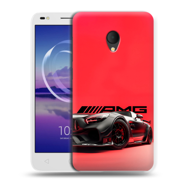 Силиконовый чехол на Alcatel U5 HD 5047d с принтом Мерседес Mercedes AMG