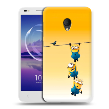 Силиконовый чехол на Alcatel U5 HD 5047d с принтом Миньоны