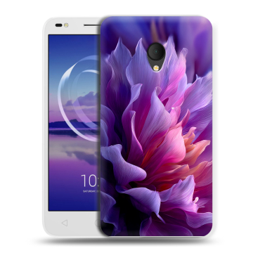 Силиконовый чехол на Alcatel U5 HD 5047d с принтом женский цветы