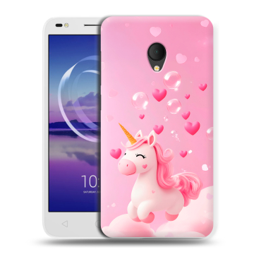 Силиконовый чехол на Alcatel U5 HD 5047d с принтом Единорог