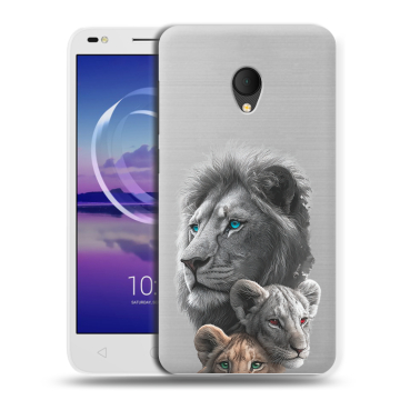 Силиконовый чехол на Alcatel U5 HD 5047d с принтом Львы