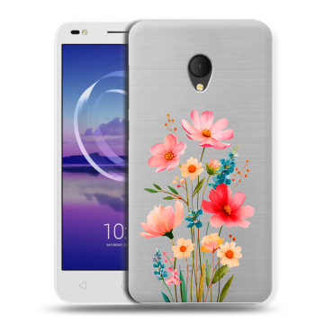 Силиконовый чехол на Alcatel U5 HD 5047d с принтом Цветы