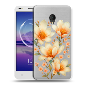 Силиконовый чехол на Alcatel U5 HD 5047d с принтом Цветы