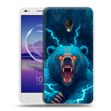 Силиконовый чехол на Alcatel U5 HD 5047d с принтом Медведь
