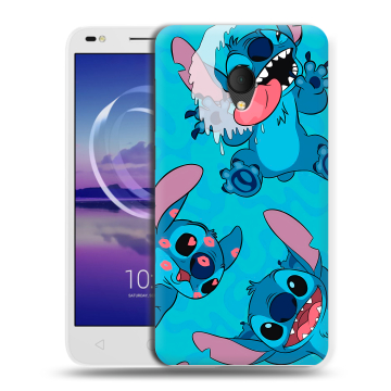 Силиконовый чехол на Alcatel U5 HD 5047d с принтом Лило и Стич Силиконовый чехол на Alcatel U5 HD 5047d с принтом Лило и Стич